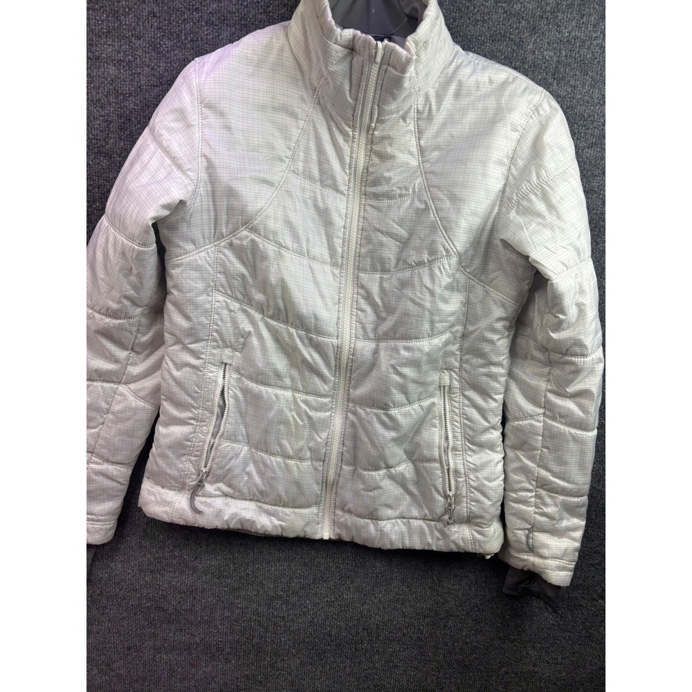 Columbia Puffer Jacket Women L White Interchange Omni-Heat Grid Insulated